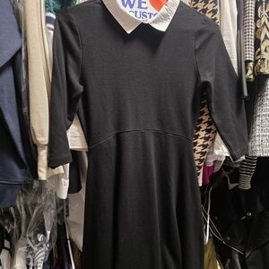 French Connection Black Dress with White Accents